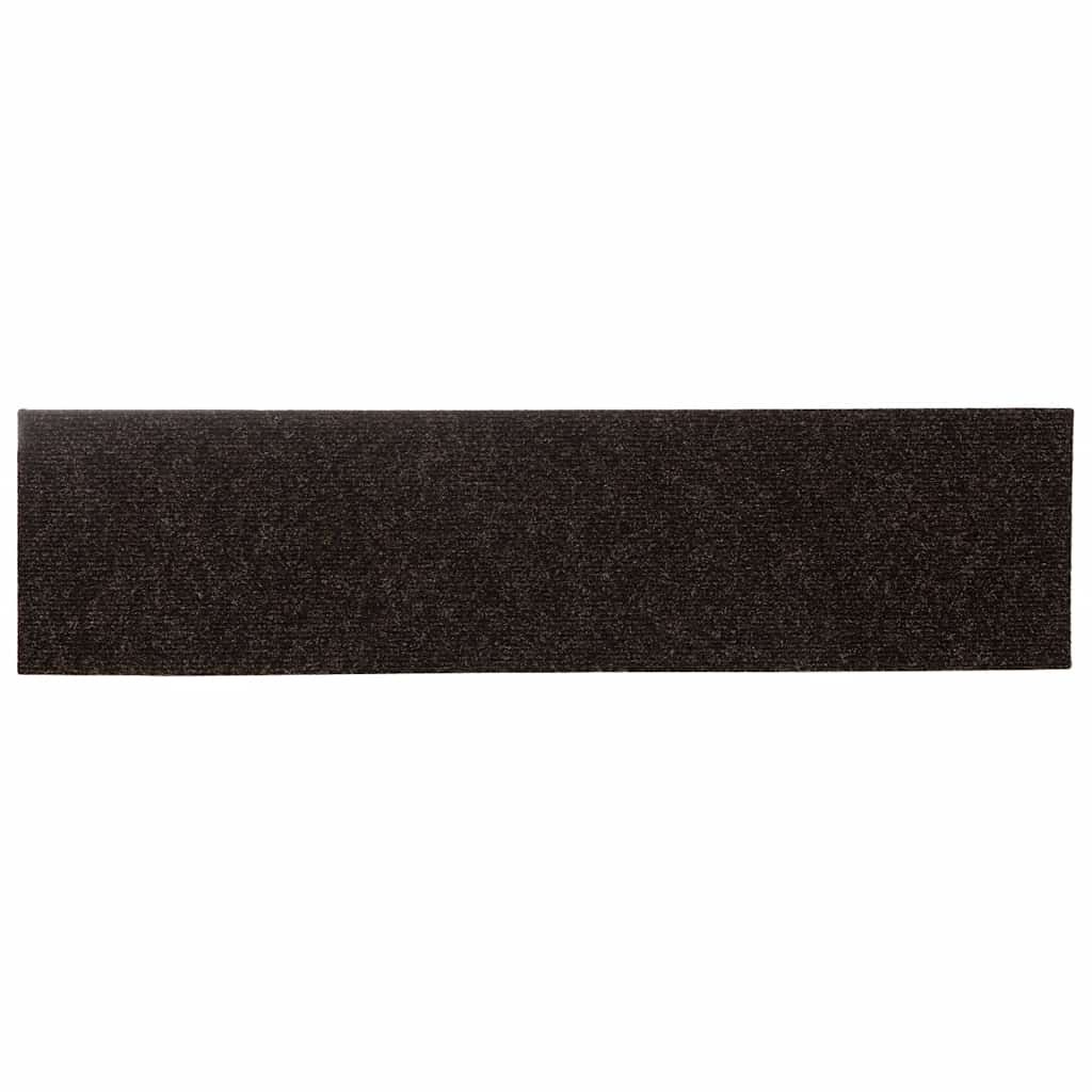 Stair Mats Self-adhesive 30 pcs 76x20 cm Dark Brown Rectangular