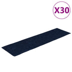 Stair Mats Self-adhesive 30 pcs 76x20 cm Navy Rectangular