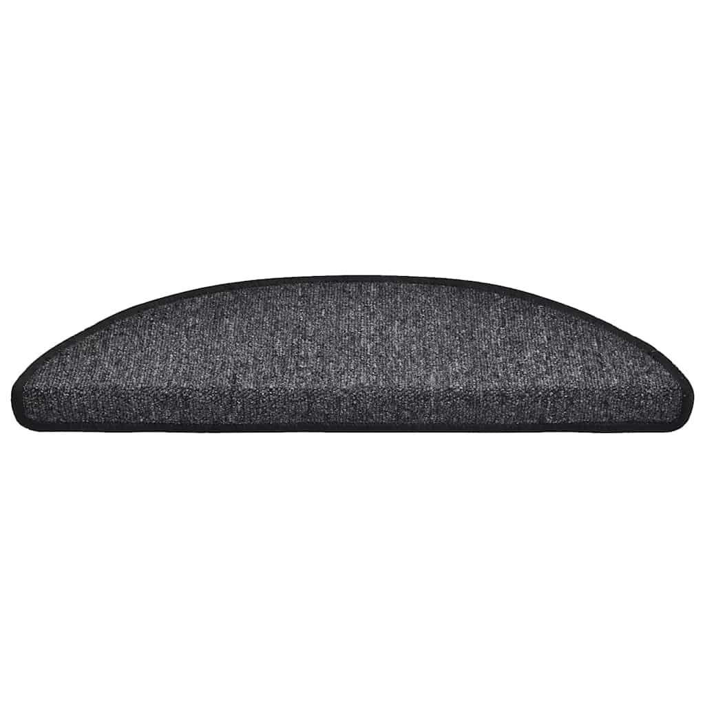 Stair Mats 30 pcs 56x17x3 cm Anthracite Half Round