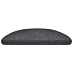 Stair Mats 30 pcs 56x17x3 cm Anthracite Half Round