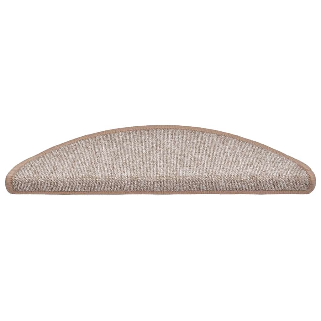 Stair Mats 30 pcs 56x17x3 cm Light Brown Half Round