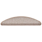 Stair Mats 30 pcs 56x17x3 cm Light Brown Half Round