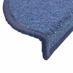 Stair Mats 30 pcs 56x17x3 cm Blue Half Round