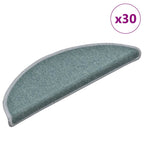Stair Mats 30 pcs 56x17x3 cm Sea Blue Half Round