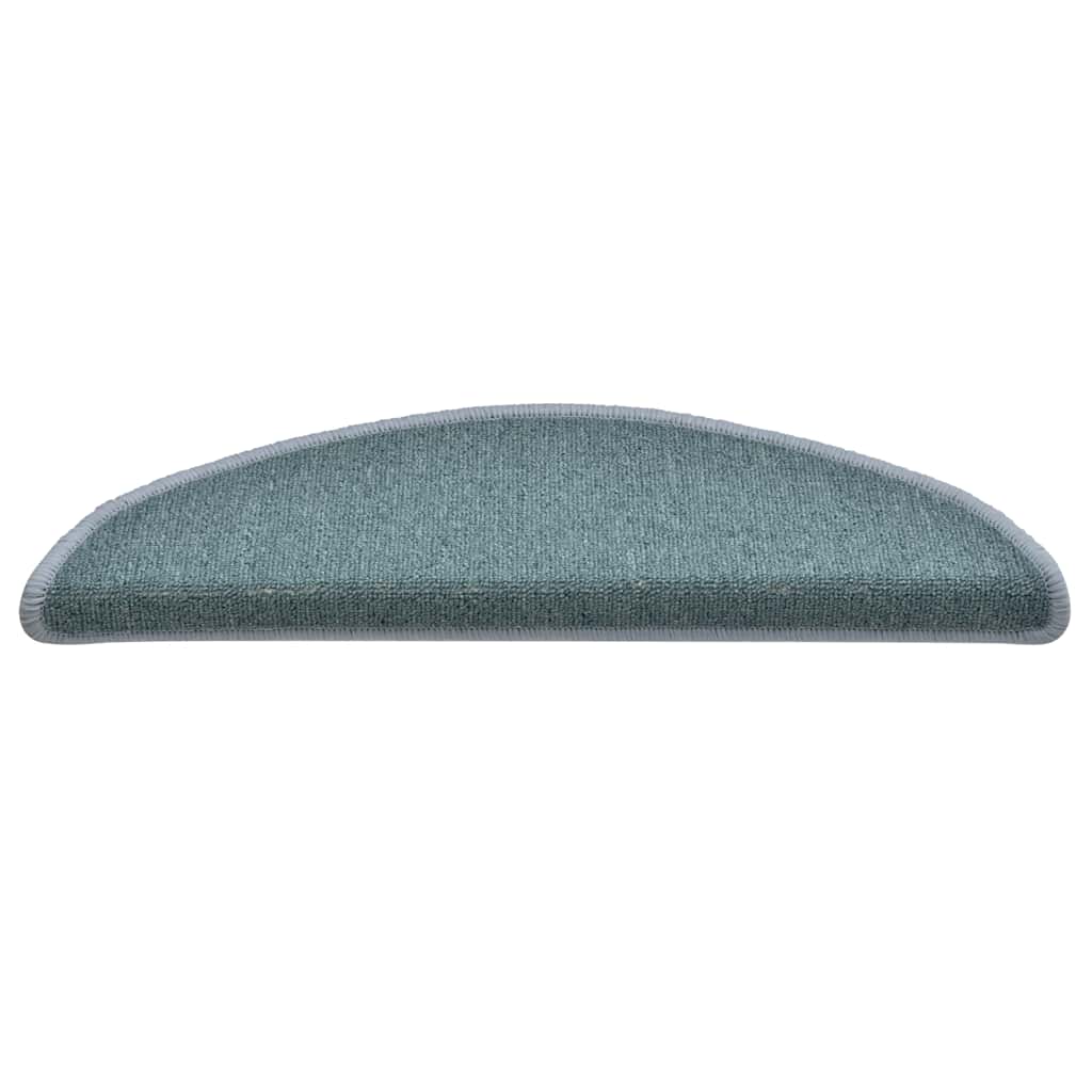 Stair Mats 30 pcs 56x17x3 cm Sea Blue Half Round