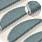 Stair Mats 30 pcs 56x17x3 cm Sea Blue Half Round