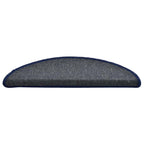 Stair Mats 30 pcs 56x17x3 cm Dark Grey and Blue Half Round