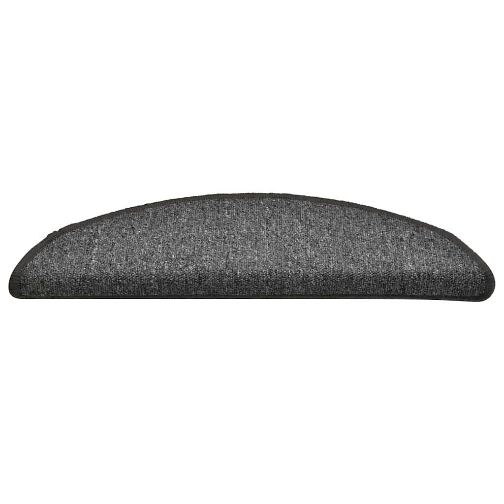 Stair Mats 30 pcs 56x17x3 cm Dark Grey Half Round