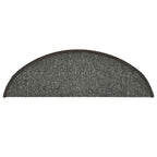 Stair Mats 30 pcs 56x17x3 cm Dark Grey Half Round
