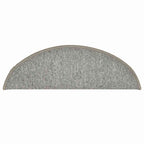 Stair Mats 30 pcs 56x17x3 cm Light Grey Half Round