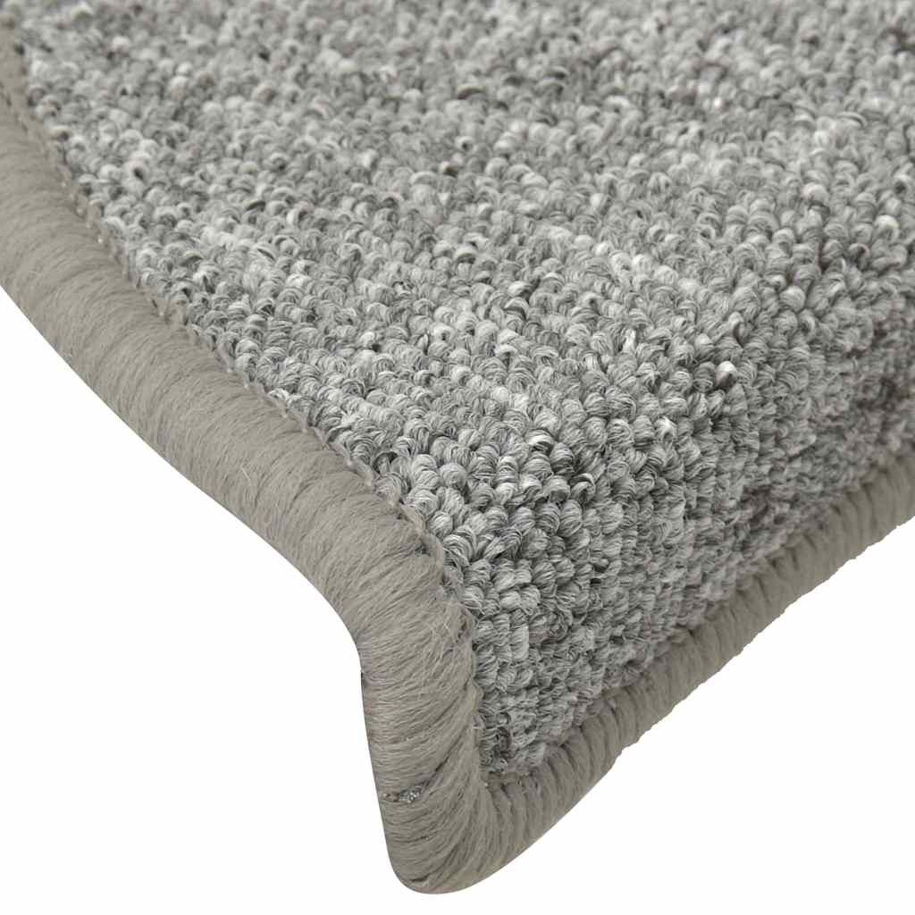 Stair Mats 30 pcs 56x17x3 cm Light Grey Half Round