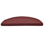 Stair Mats 30 pcs 56x17x3 cm Bordeaux Half Round