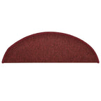 Stair Mats 30 pcs 56x17x3 cm Bordeaux Half Round