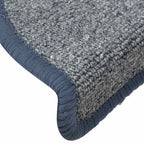 Stair Mats 30 pcs 56x17x3 cm Light Grey and Blue Half Round