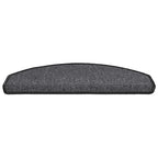 Stair Mats 30 pcs 65x24x4 cm Anthracite Half Round Large