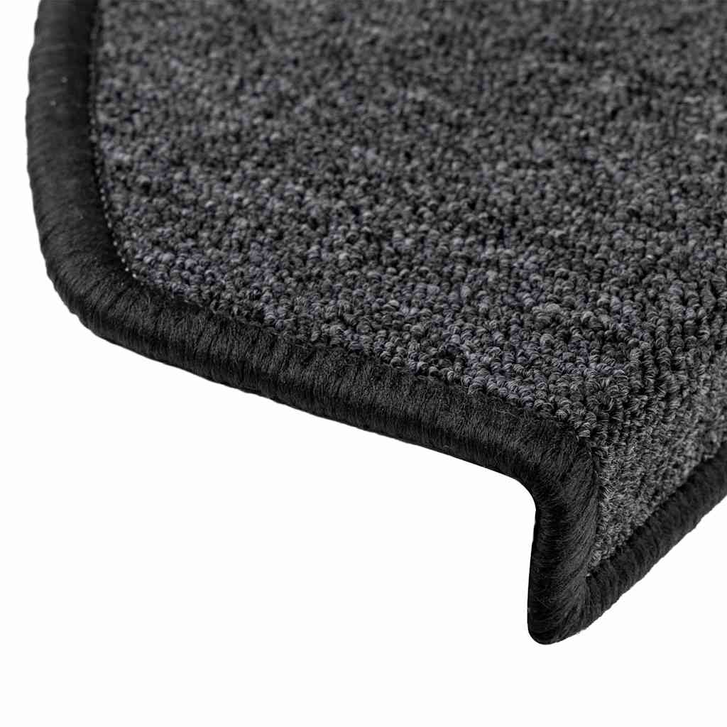 Stair Mats 30 pcs 65x24x4 cm Anthracite Half Round Large