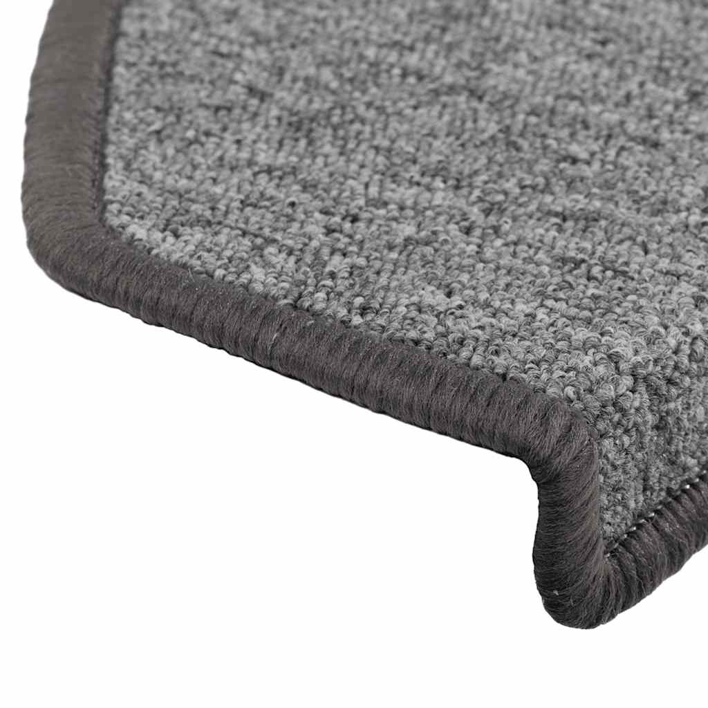 Stair Mats 30 pcs 65x24x4 cm Dark Grey Half Round Large