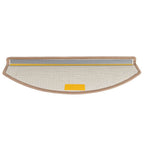 Stair Mats 30 pcs 65x24x4 cm Light Brown Half Round Large