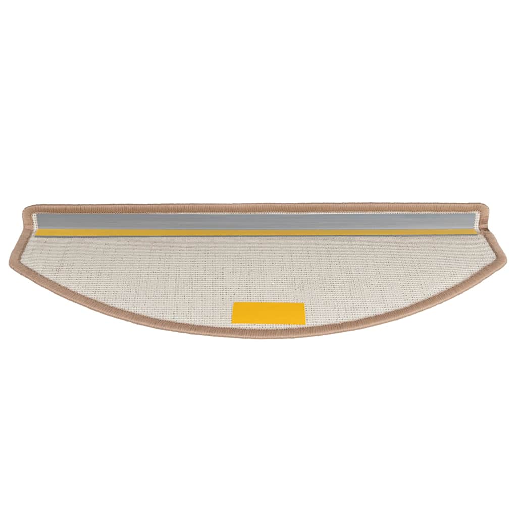 Stair Mats 30 pcs 65x24x4 cm Light Brown Half Round Large