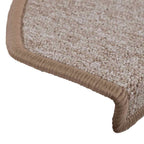 Stair Mats 30 pcs 65x24x4 cm Light Brown Half Round Large