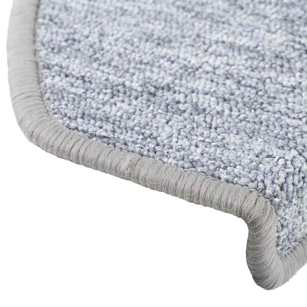 Stair Mats 30 pcs 65x24x4 cm Light Grey Half Round Large