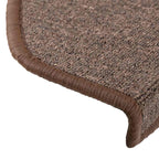 Stair Mats 30 pcs 65x24x4 cm Coffee Brown Half Round Large