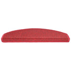 Stair Mats 30 pcs 65x24x4 cm Red Half Round Large