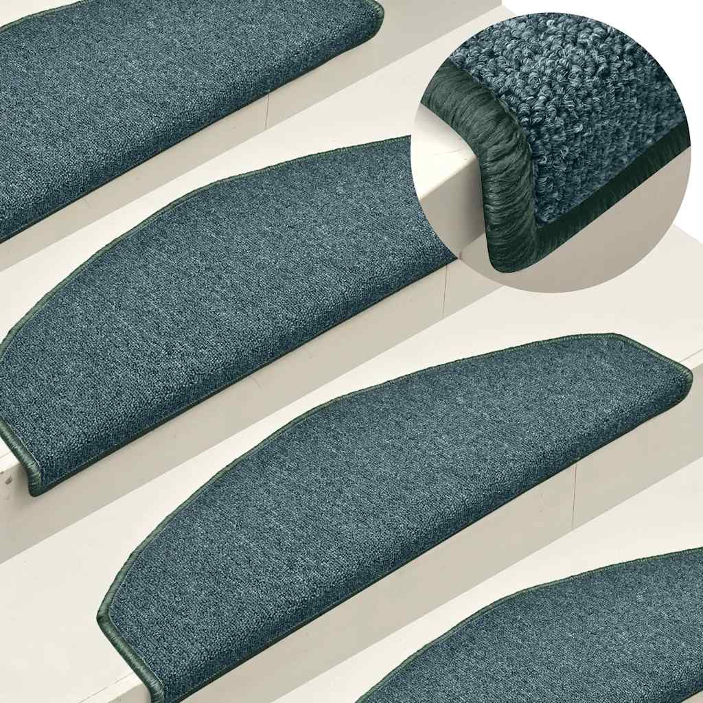 Stair Mats 30 pcs 65x24x4 cm Dark Green Half Round Large