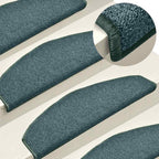 Stair Mats 30 pcs 65x24x4 cm Dark Green Half Round Large