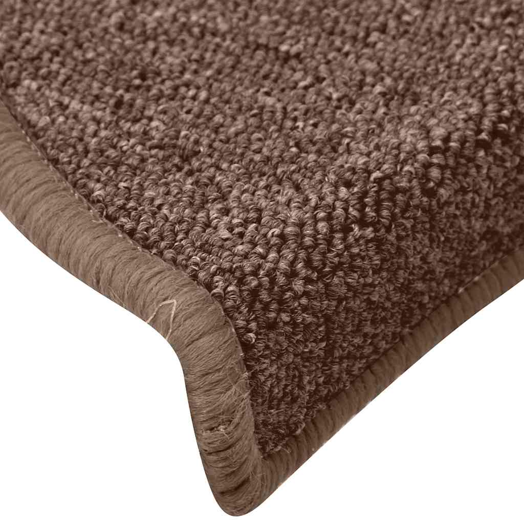 Stair Mats 30 pcs 65x24x4 cm Brown Half Round Large
