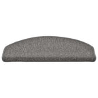 Stair Mats 30 pcs 65x24x4 cm Dark Grey Half Round Large