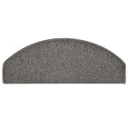 Stair Mats 30 pcs 65x24x4 cm Dark Grey Half Round Large