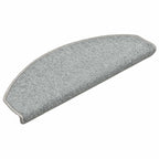 Stair Mats 30 pcs 65x24x4 cm Light Grey Half Round Large