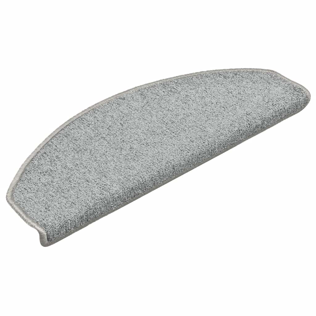 Stair Mats 30 pcs 65x24x4 cm Light Grey Half Round Large