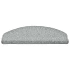Stair Mats 30 pcs 65x24x4 cm Light Grey Half Round Large