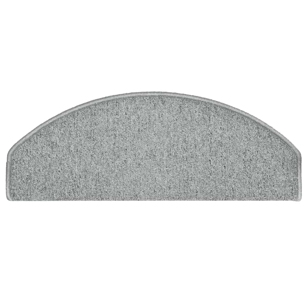 Stair Mats 30 pcs 65x24x4 cm Light Grey Half Round Large