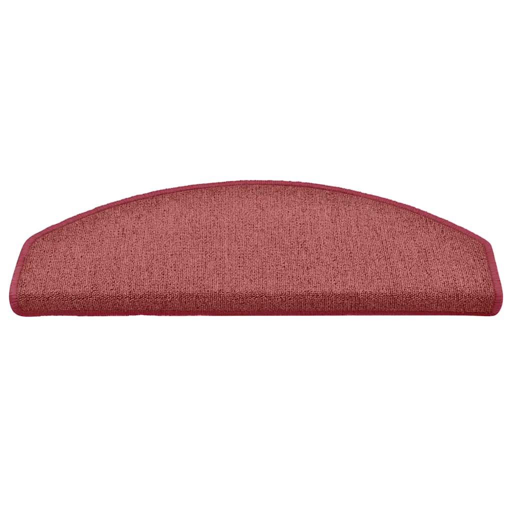 Stair Mats 30 pcs 65x24x4 cm Bordeaux Half Round Large