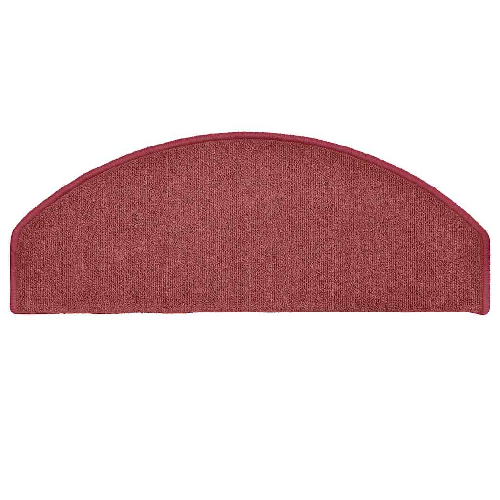 Stair Mats 30 pcs 65x24x4 cm Bordeaux Half Round Large