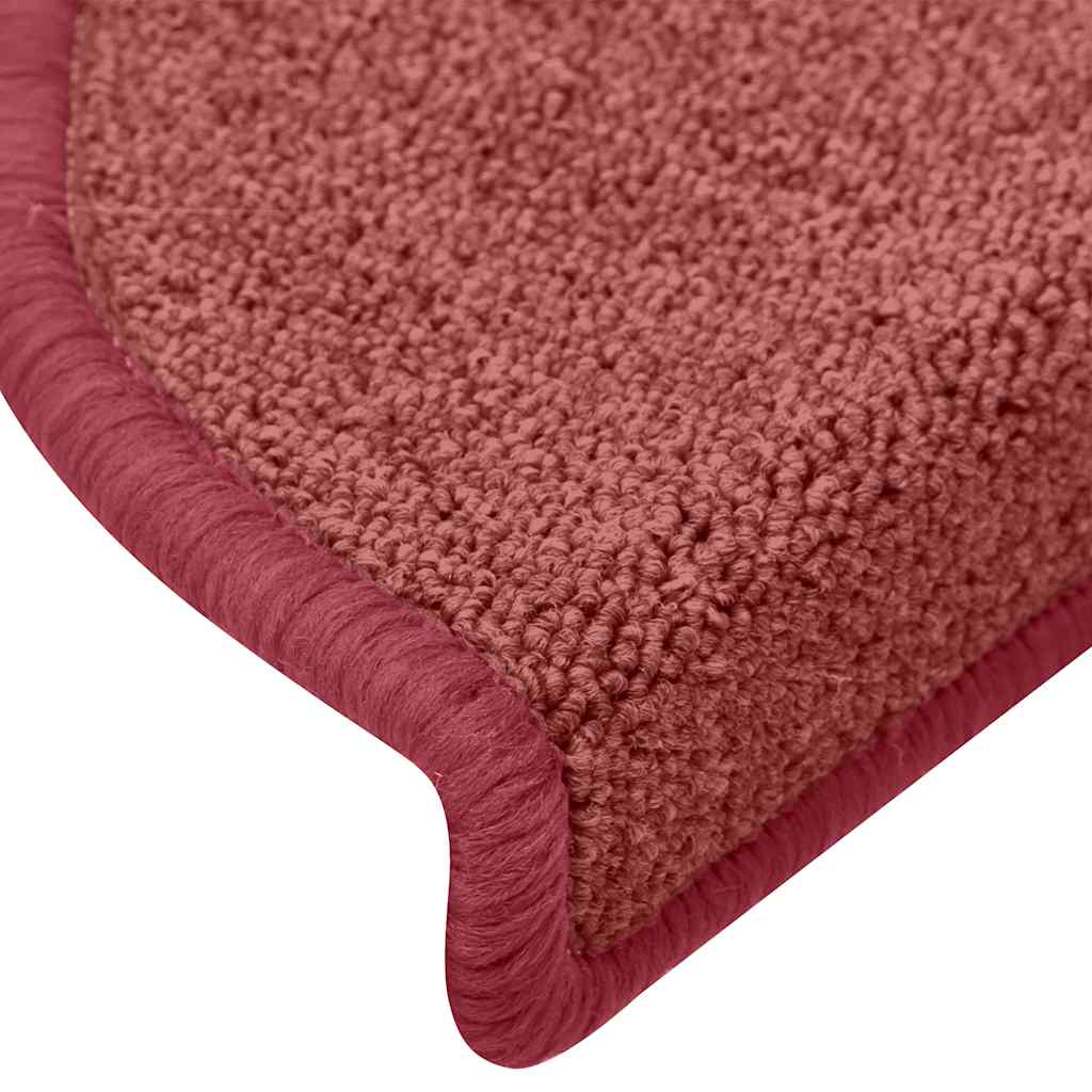 Stair Mats 30 pcs 65x24x4 cm Bordeaux Half Round Large