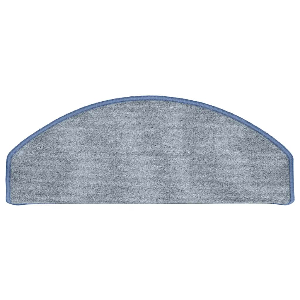 Stair Mats 30 pcs 65x24x4 cm Light Grey and Blue Half Round Large
