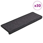 Stair Mats 30 pcs 65x21x4 cm Anthracite Rectangular Edge