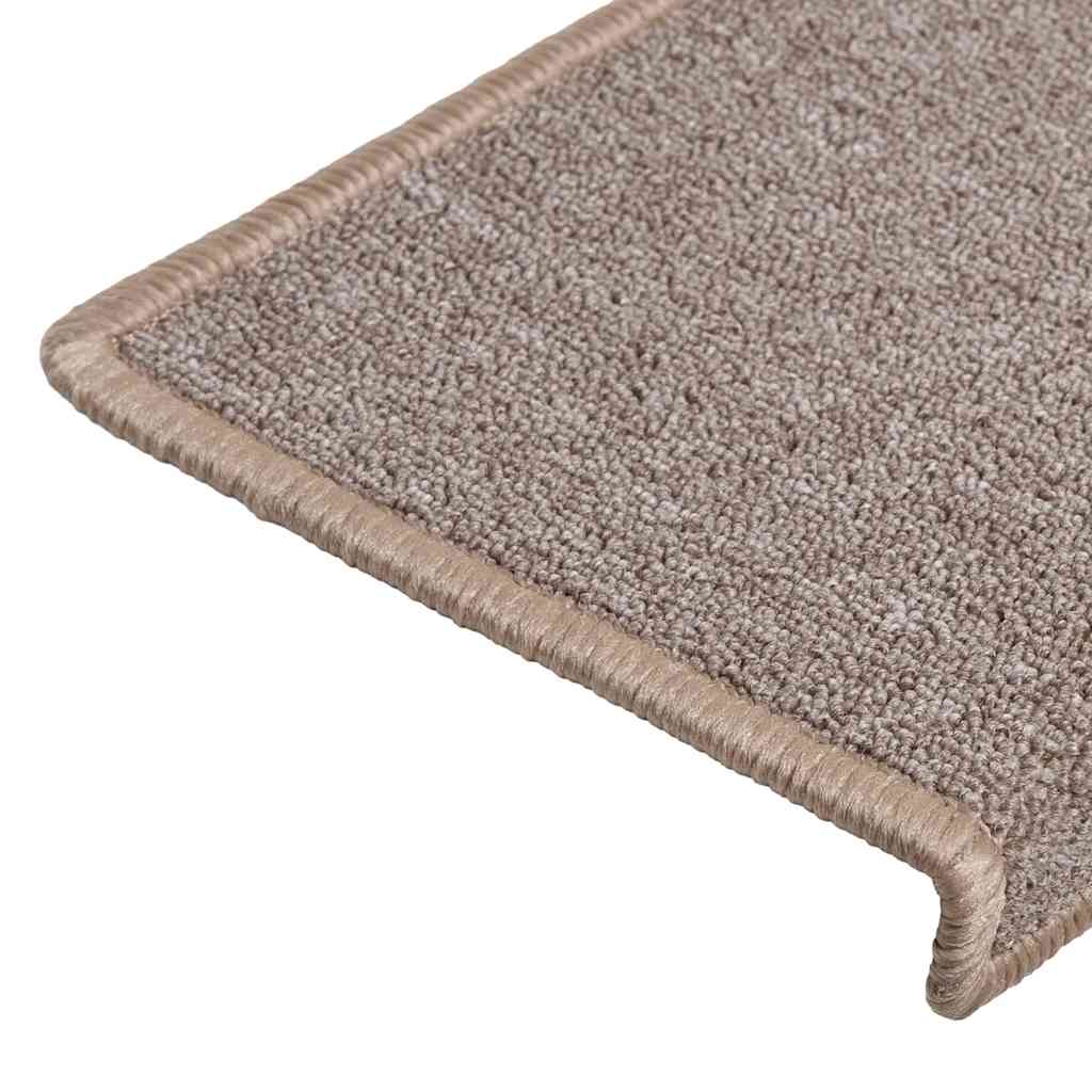 Stair Mats 30 pcs 65x21x4 cm Light Brown Rectangular Edge