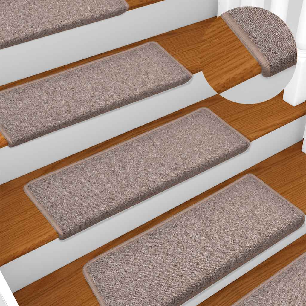 Stair Mats 30 pcs 65x21x4 cm Light Brown Rectangular Edge