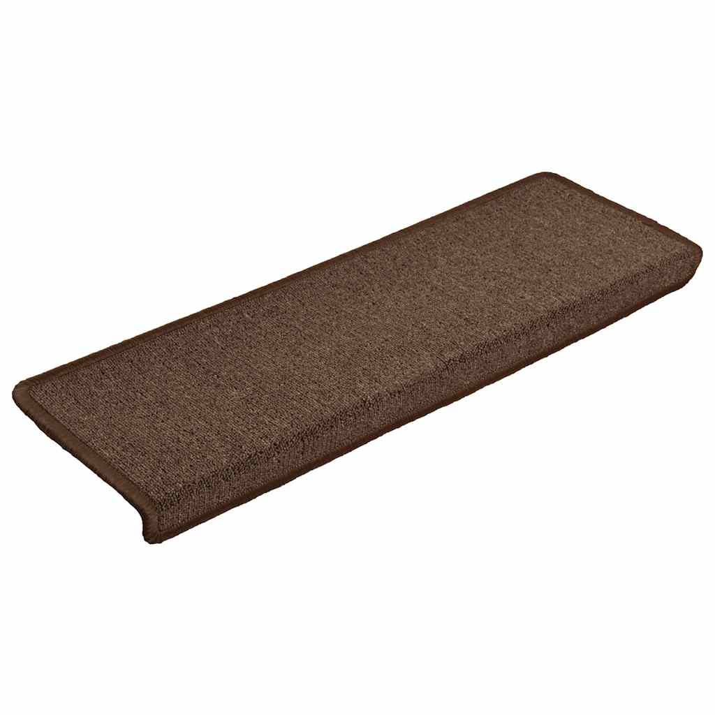 Stair Mats 30 pcs 65x21x4 cm Coffee Brown Rectangular Edge