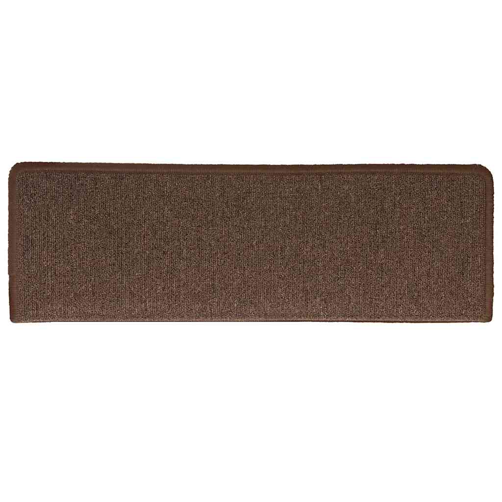 Stair Mats 30 pcs 65x21x4 cm Coffee Brown Rectangular Edge