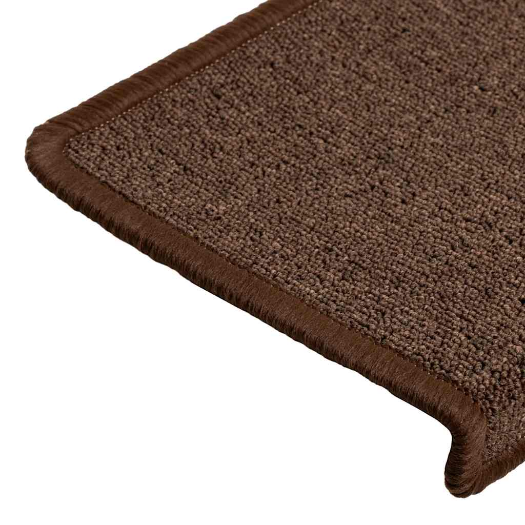 Stair Mats 30 pcs 65x21x4 cm Coffee Brown Rectangular Edge