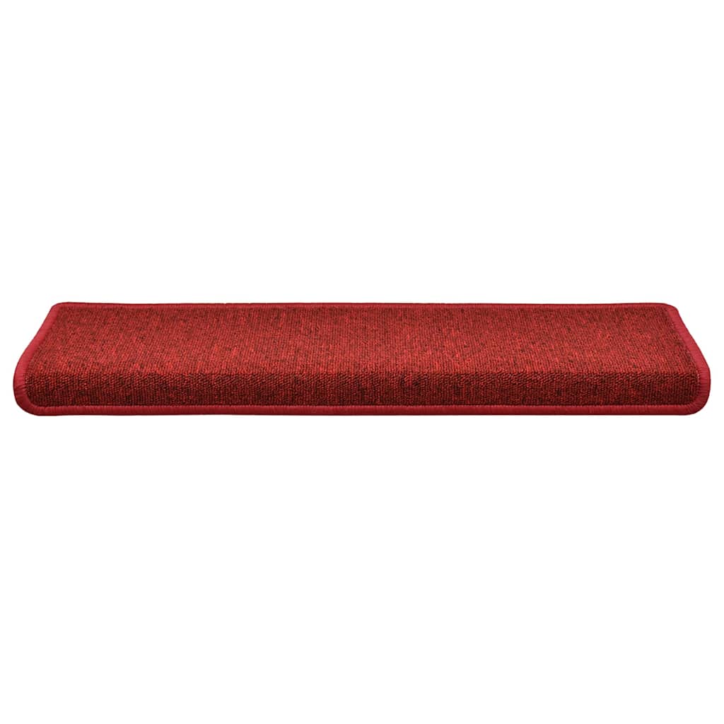 Stair Mats 30 pcs 65x21x4 cm Red Rectangular Edge