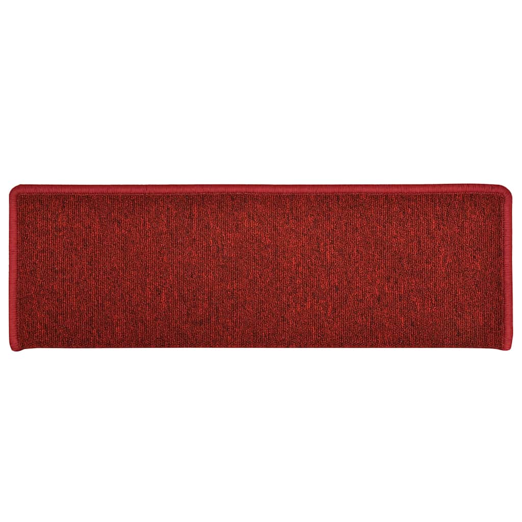 Stair Mats 30 pcs 65x21x4 cm Red Rectangular Edge
