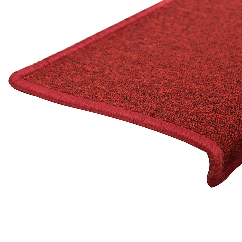 Stair Mats 30 pcs 65x21x4 cm Red Rectangular Edge