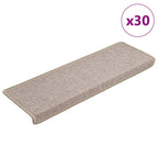 Stair Mats 30 pcs 65x21x4 cm Taupe Rectangular Edge